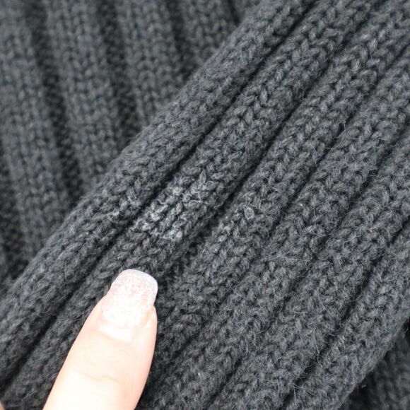 Herman Geist Sweater Women Large Gray Casual Outdoors Preppy Mock Neck Ribbed - Picture 3 of 15